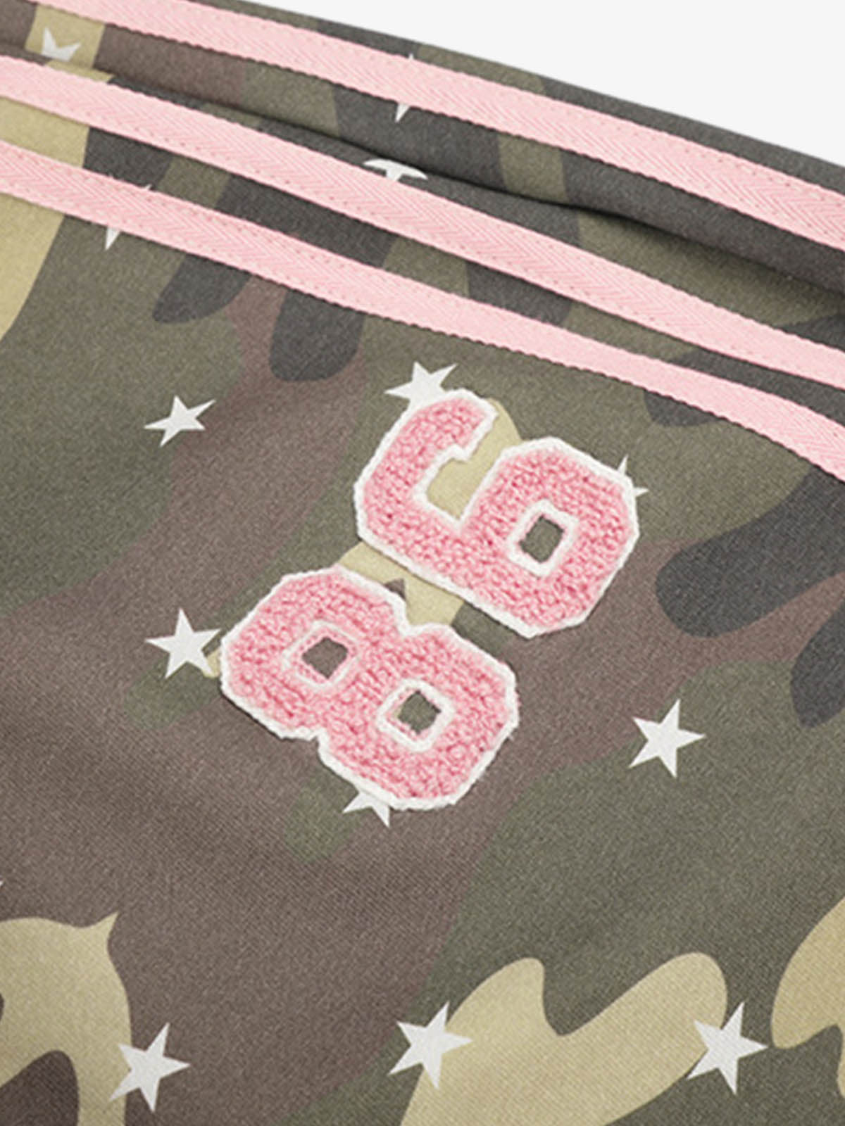 Striped Camo Color Block Wide-Leg Sweatpants