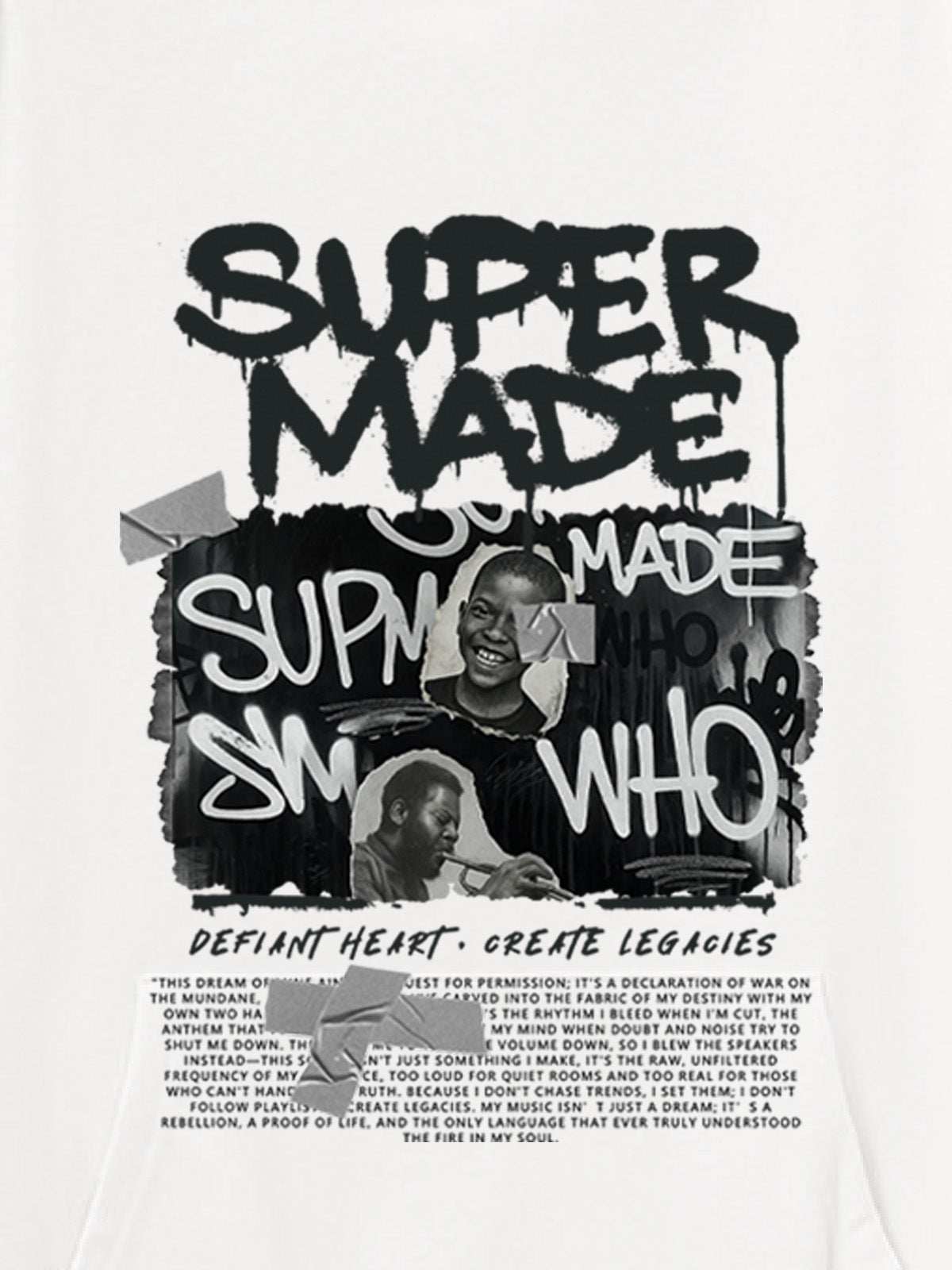 SupermadeTrendy Retro Graffiti Character Hooded Sweatshirt 
