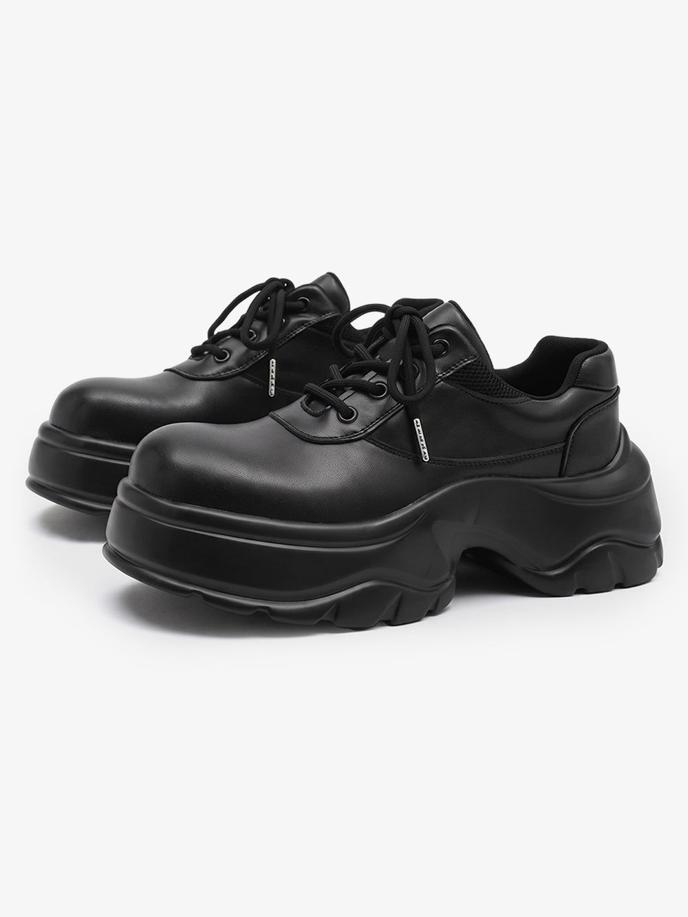 Deconstructed Faux Leather Platform Shoes