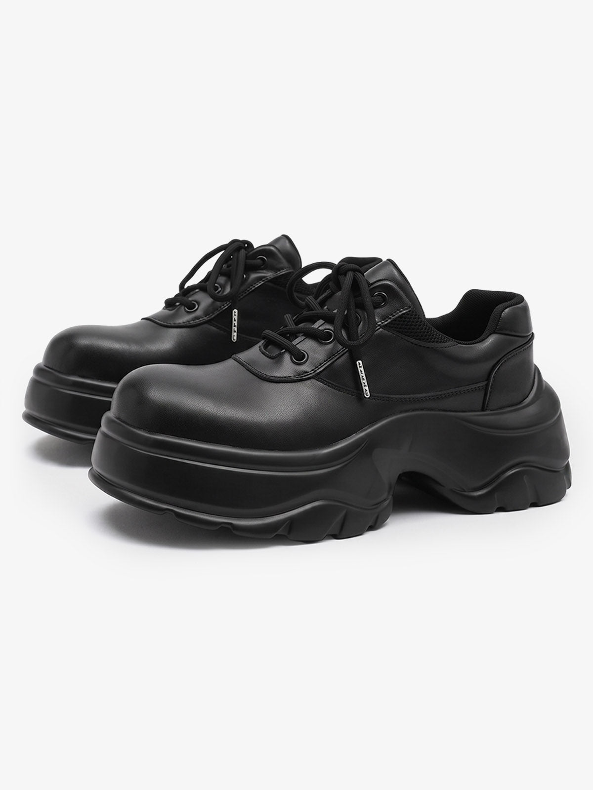 Deconstructed Faux Leather Platform Shoes