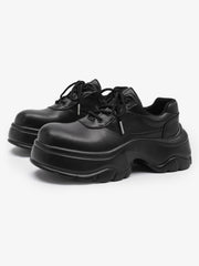 Deconstructed Faux Leather Platform Shoes