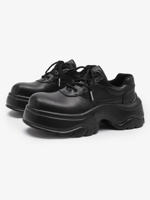 Deconstructed Faux Leather Platform Shoes