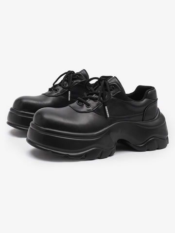 Deconstructed Faux Leather Platform Shoes