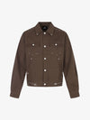 Street Retro Studded Denim Short Jacket