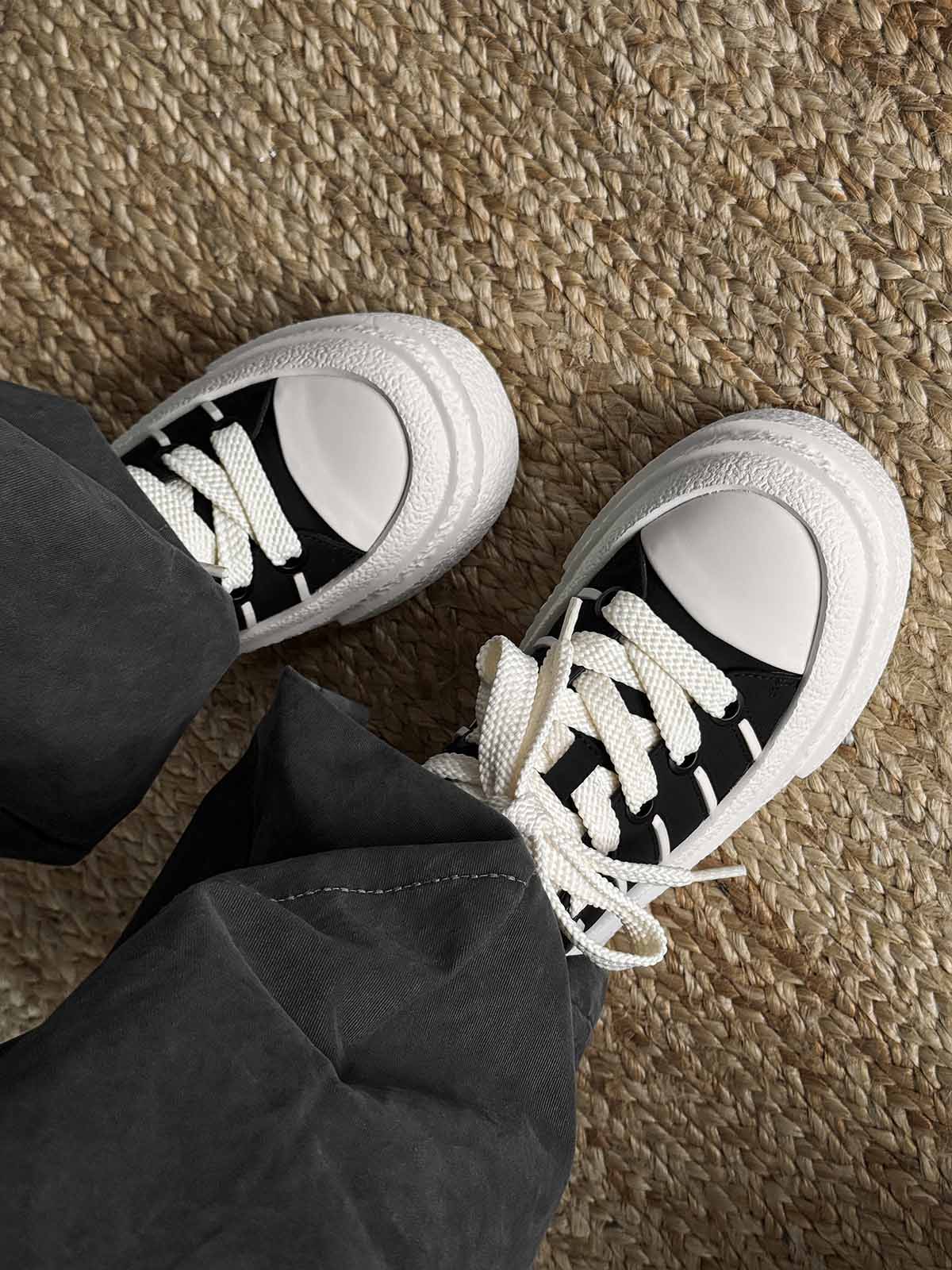 Hidden Height-Boosting Sneakers with Stylish Platform Design 