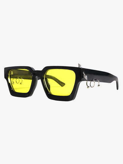 Minimalist Punk-Style Metal Sunglasses