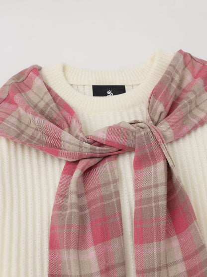 Striped Crew Neck Sweater for Women - Stylish and Cozy Winter Knitwear 
