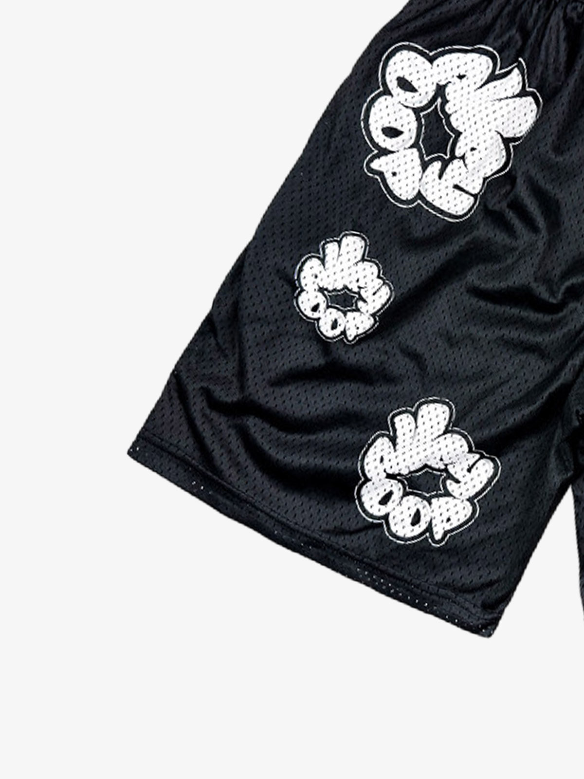 Abstract Letter Graphic Athletic Shorts 