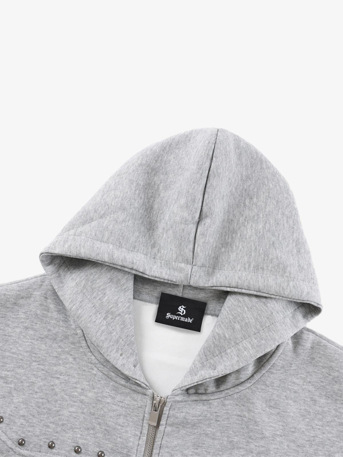 Studded Zip Hoodie