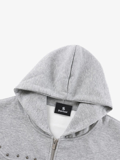 Studded Zip Hoodie