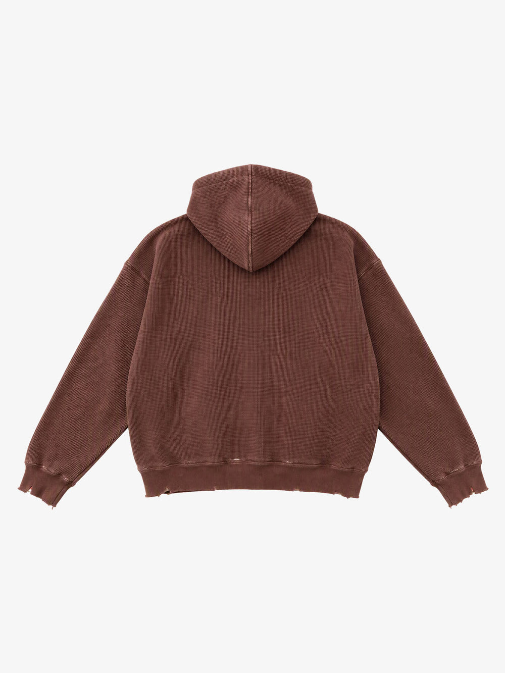 Destroy The Waffle Misaligned Printed Zipper Hoodie