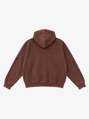 Destroy The Waffle Misaligned Printed Zipper Hoodie