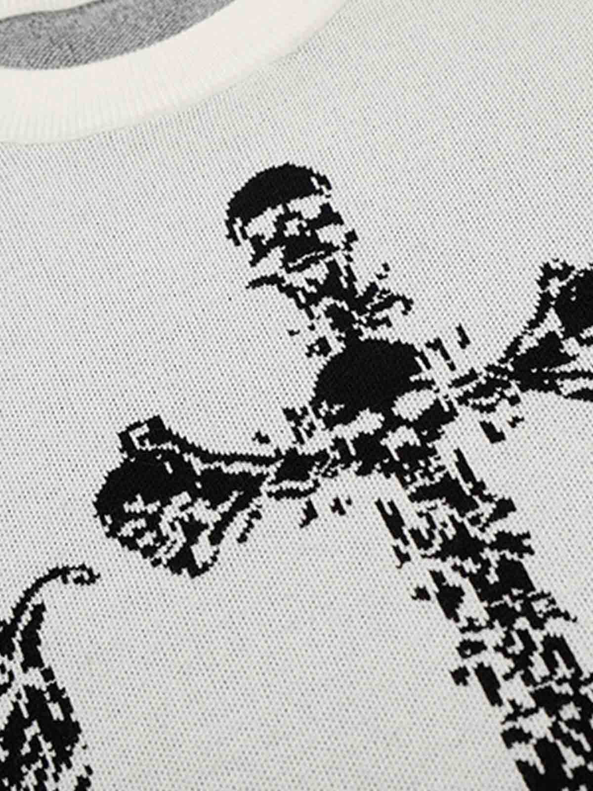 Gothic Cross Graphic Knit T Shirt