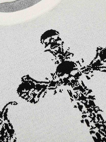 Gothic Cross Graphic Knit T Shirt
