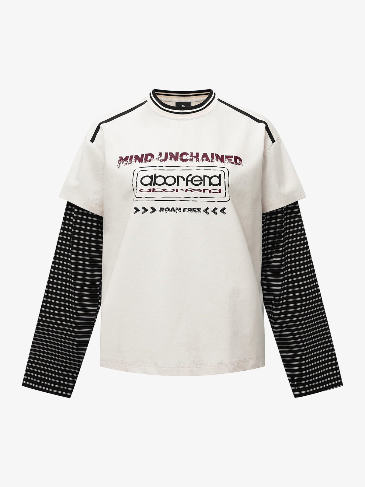 Stylish Layered T-Shirt with Bold Graphic Design for Casual Wear 