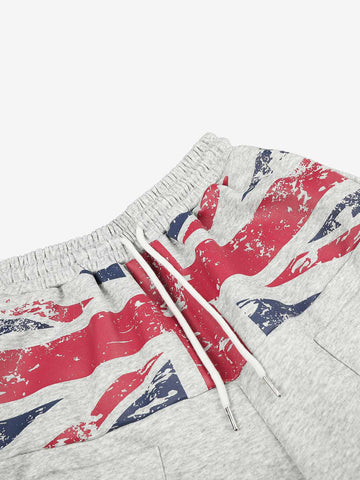 Flag Graphic Baggy Sweatpants