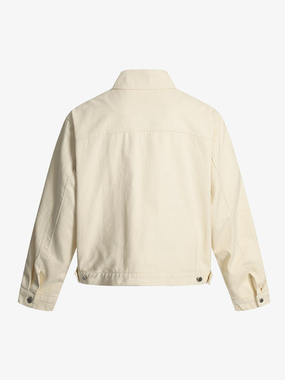 Panel Construction Button-Up Workwear Jacket