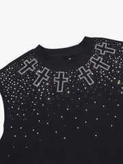 Rhinestone Cross Tank Top