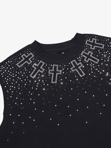 Rhinestone Cross Tank Top