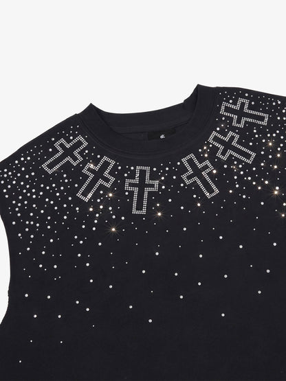 Rhinestone Cross Tank Top