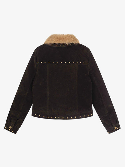 Stylish Faux Fur Collar Jacket for Men and Women - Trendy Design with High-Quality Details 