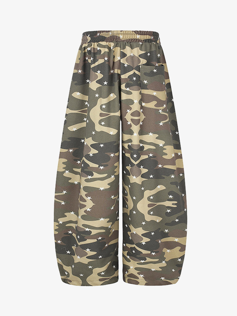 Striped Camo Color Block Wide-Leg Sweatpants
