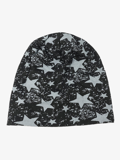 Stylish Star-Print Beanie for All Seasons - Trendy and Versatile Headwear 