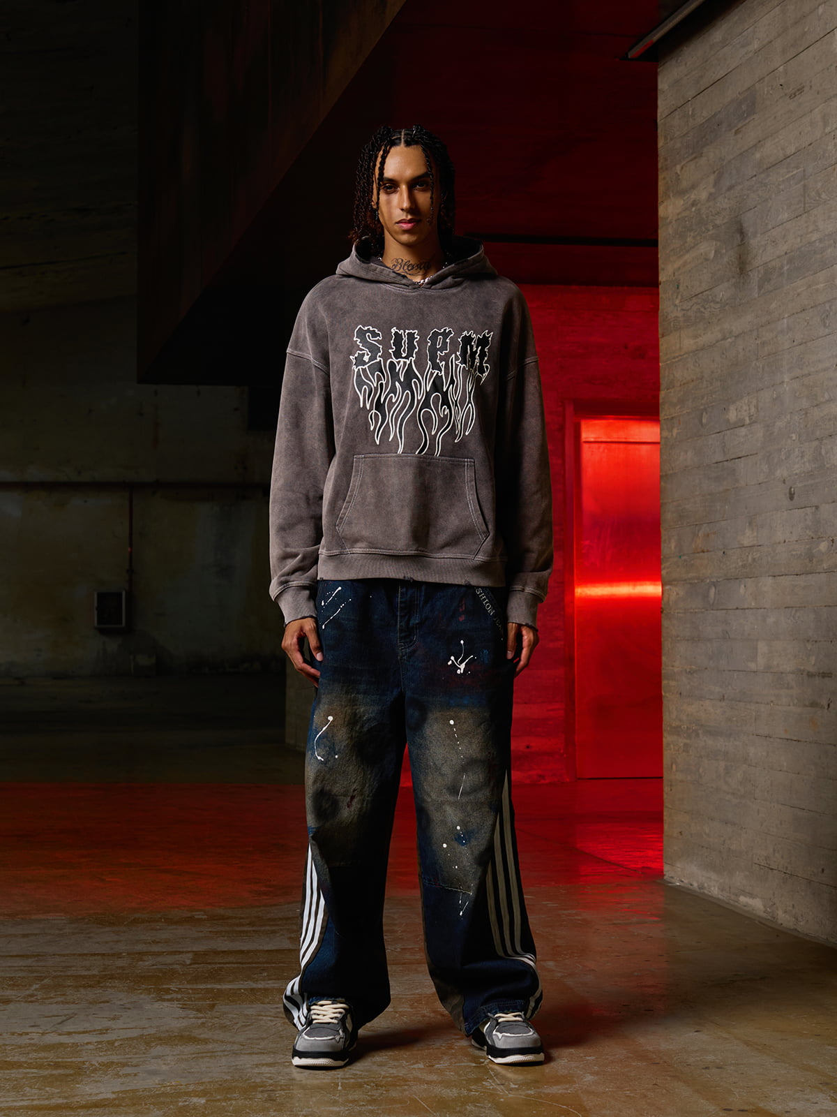 Distressed Graphic Hoodie for Urban Streetwear Enthusiasts 
