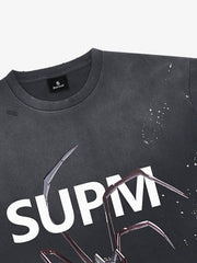 Vintage Spider Graphic Washed T-Shirt 