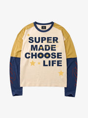 Color Block Layered Long Sleeve Tee