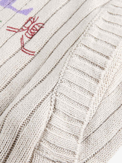 Stylish Graphic Zip-Up Sweater for Casual Wear 