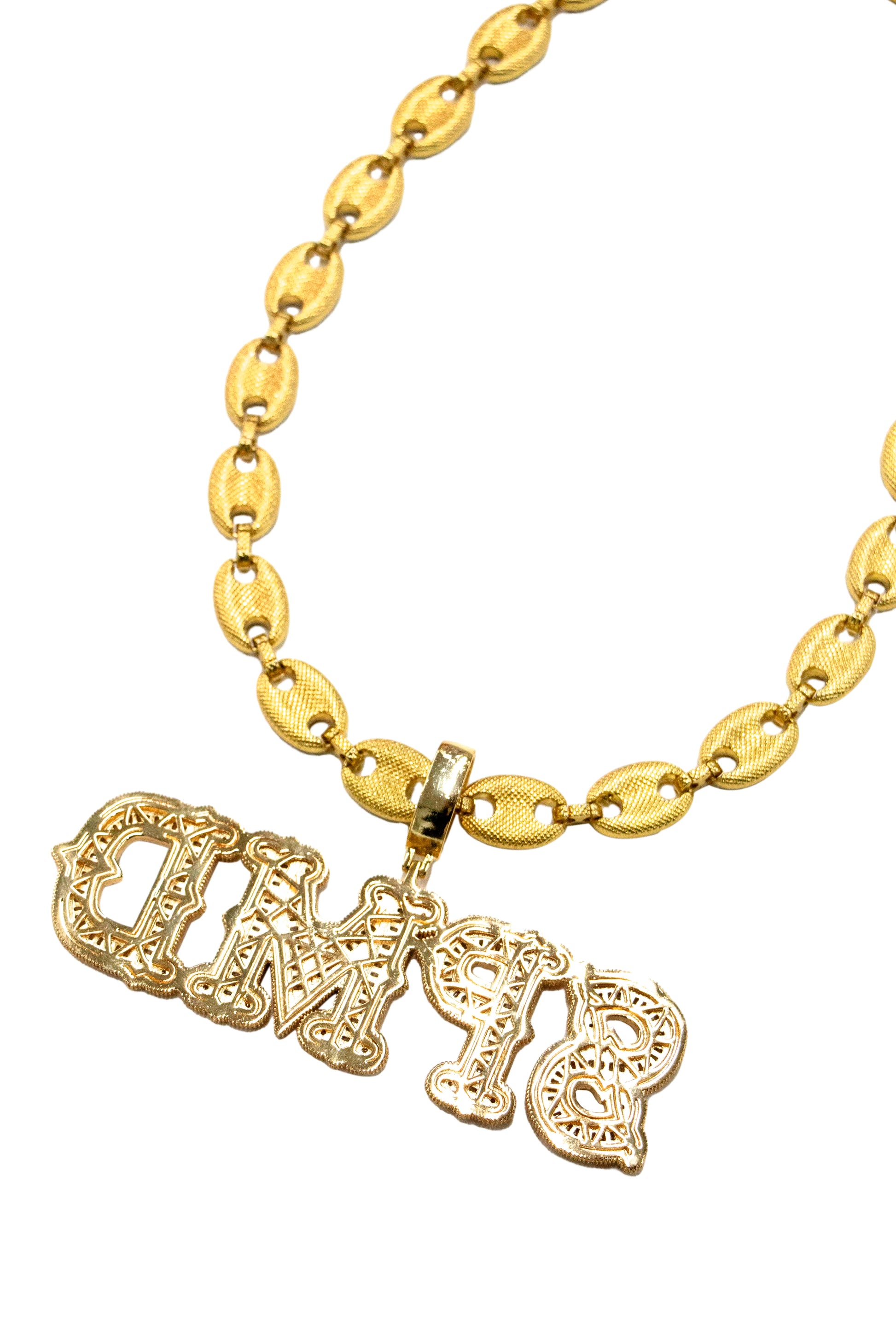 Thesupermade Hip-hop Diamond Letter Necklace - 2229 