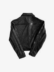 3D Scorpion Striped Faux Leather Jacket