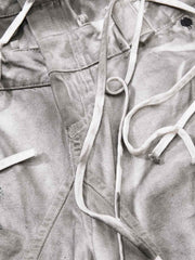 Pantalones anchos desgastados