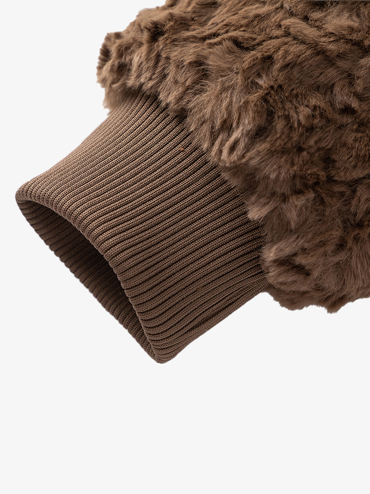 Vintage Stand Collar Sherpa Fleece Cotton Jacket 