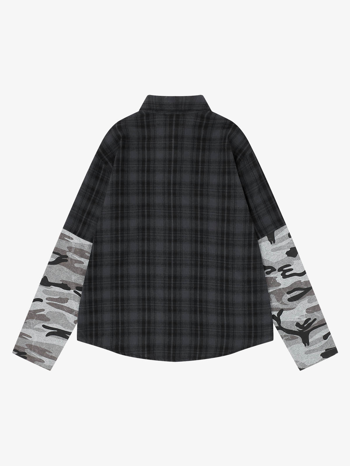 Camouflage Portrait Print Long-Sleeve Shirt