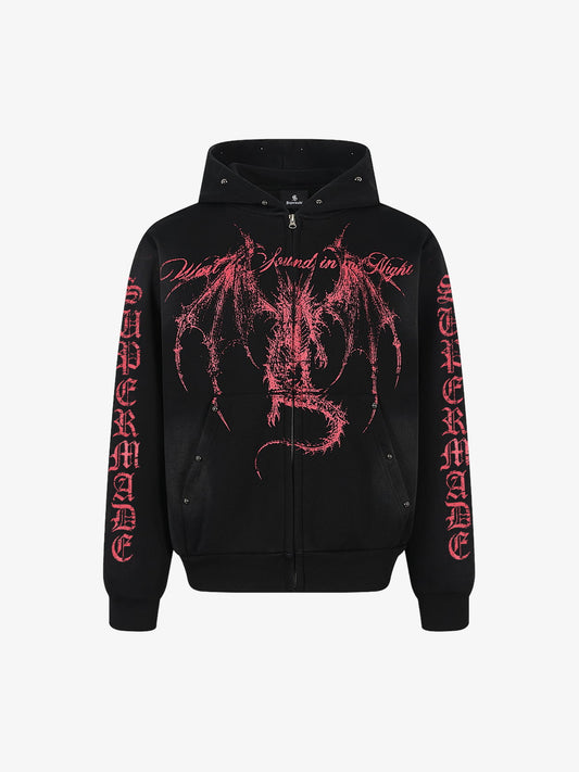 Rivet Spray-Dyed Hooded Jacket