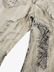 Scimitar Graphic Distressed Jeans