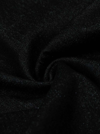 Rope Detail Waist Wide Leg Denim Jeans