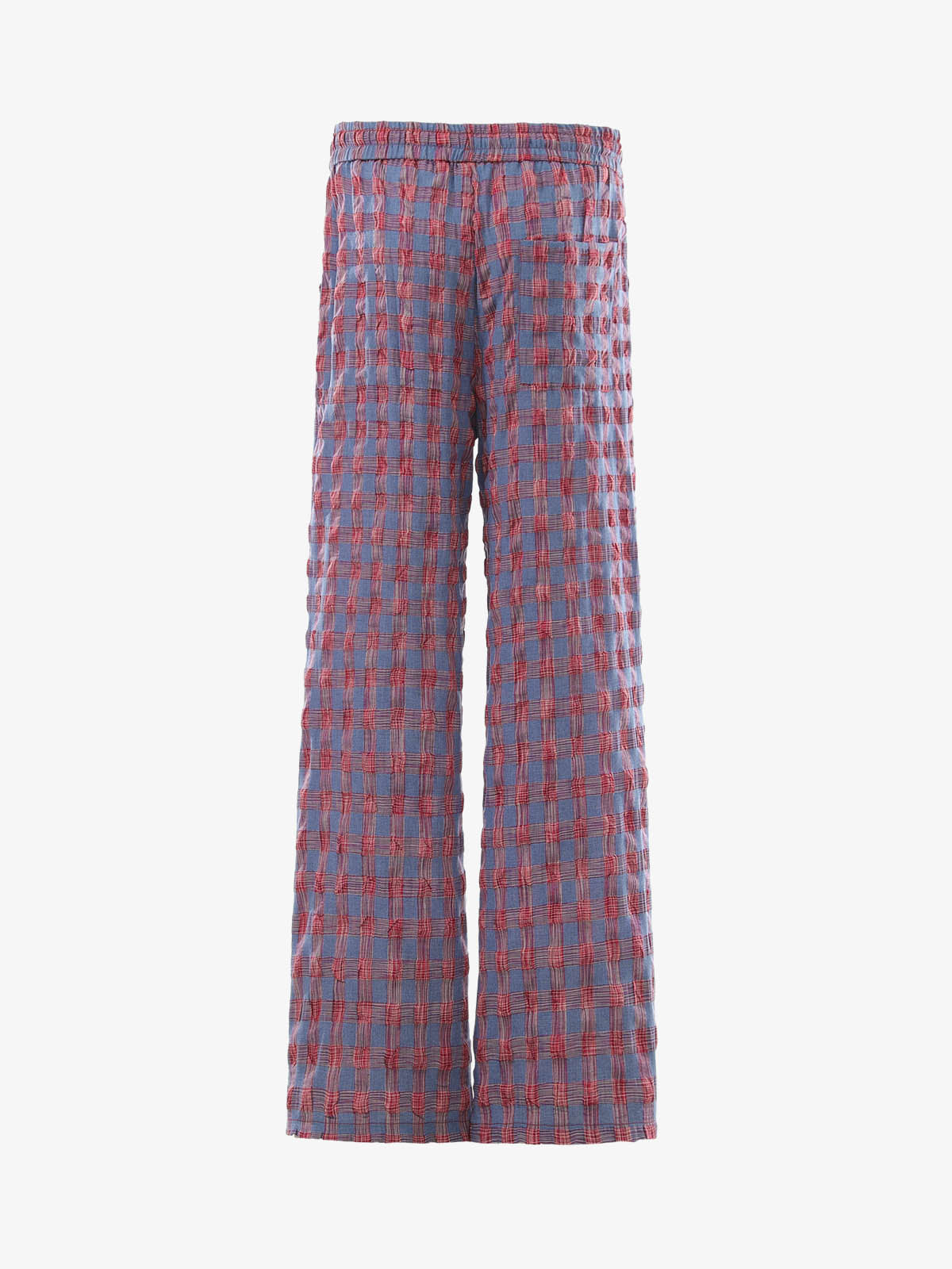 Plaid Color Block Drawstring Sweatpants