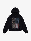 Boxy Hoodie mit Leoparden-Flaggenmuster