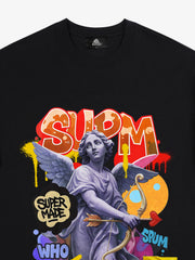 Retro Angel Statue Graffiti T-Shirt 
