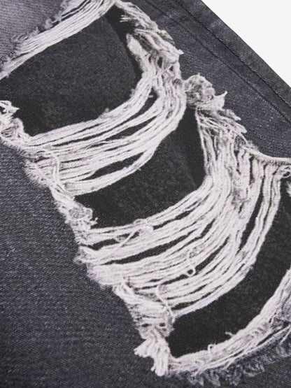 Jeans curvos con efecto de capas 3D