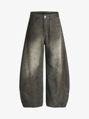 Vintage Faded Wide Barrel Jeans 
