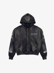 Skull Graphic Washed Hoodie