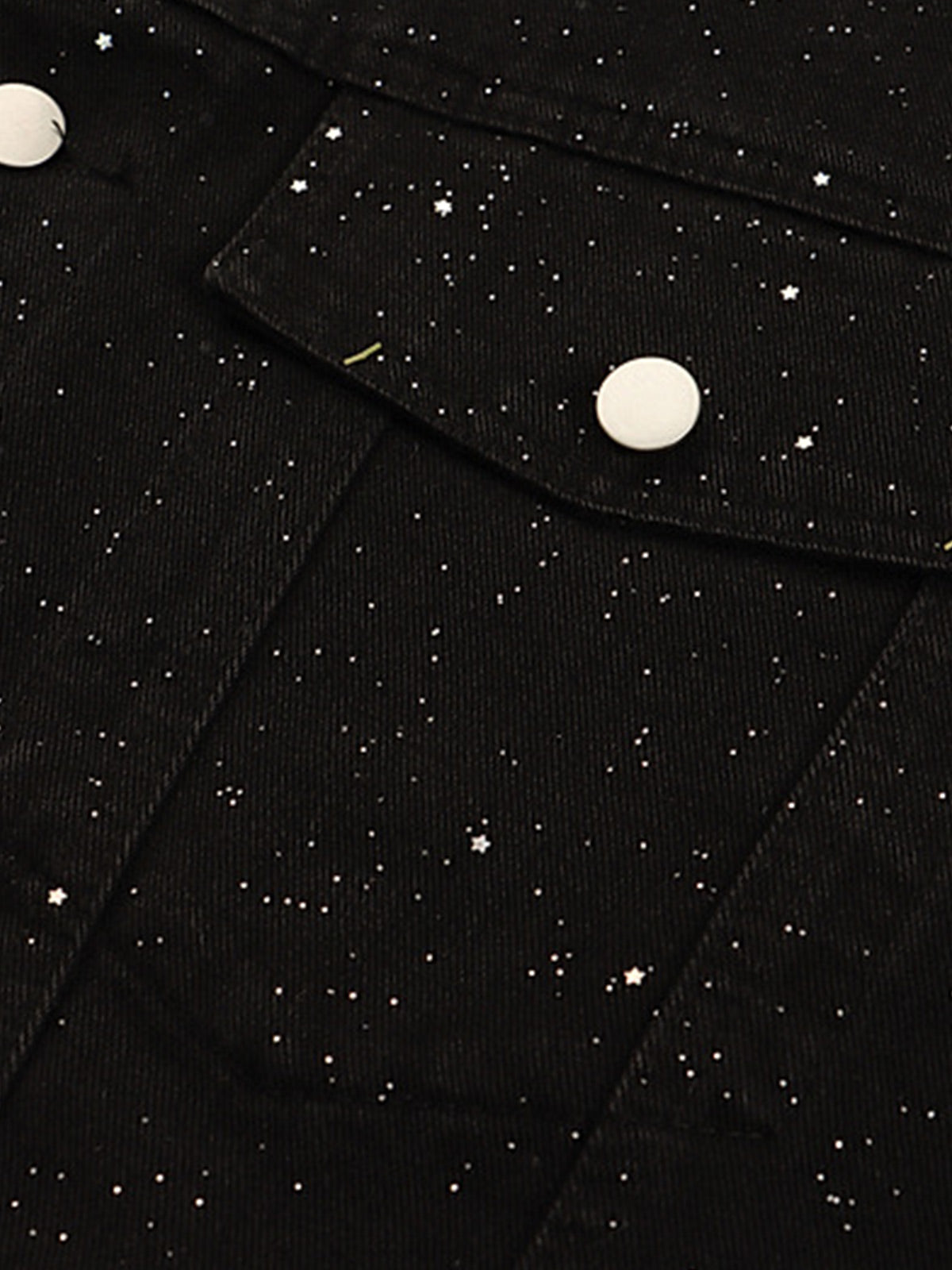Distressed Sequin Design Denim Jacket