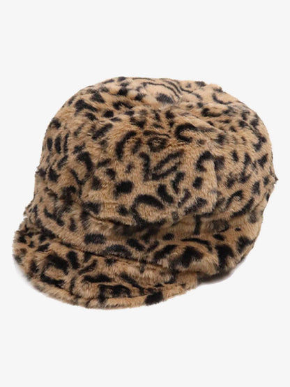 Retro Leopard Plush Earmuff Winter Hat 