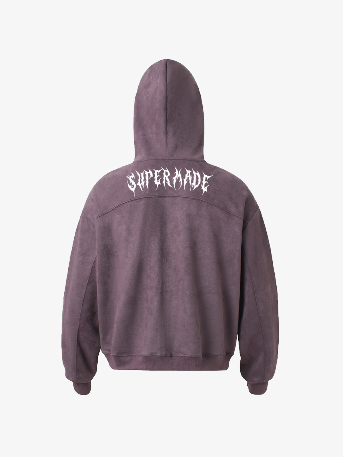Stylish Black Hooded Zip-Up Jacket with Bold Typography Design 