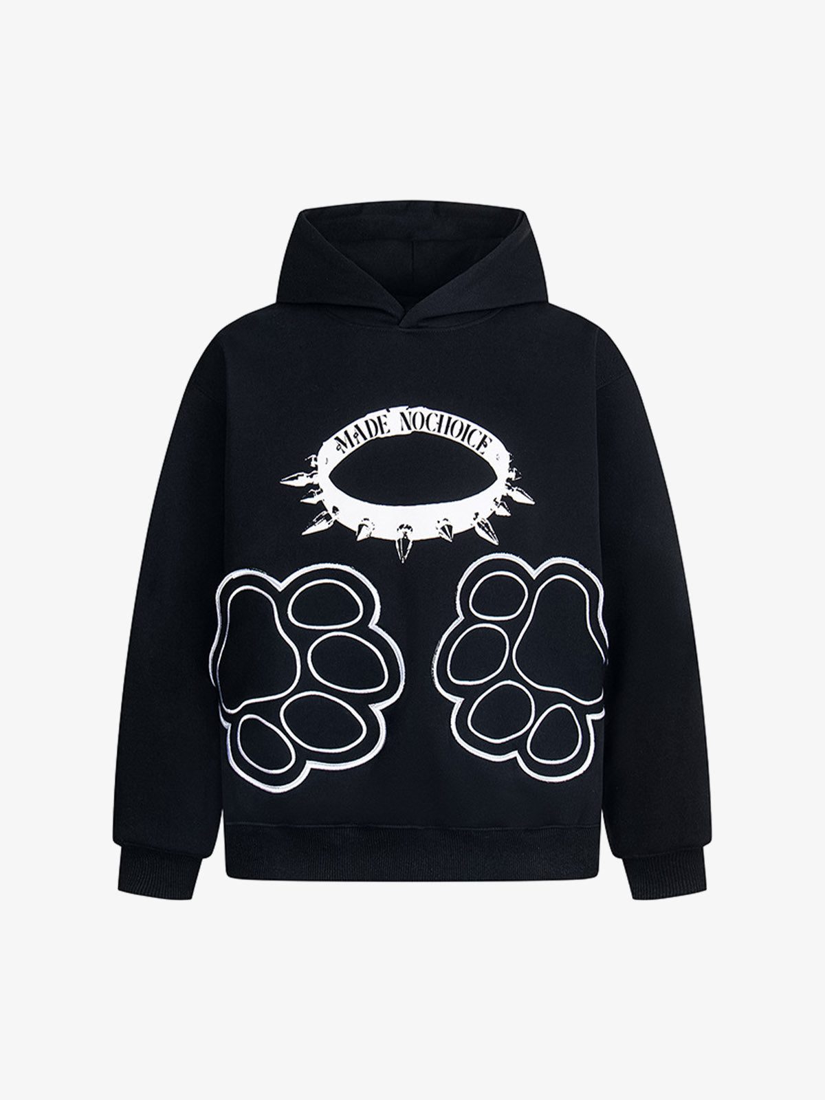 Retro Cat Collar Pocket Hoodie 