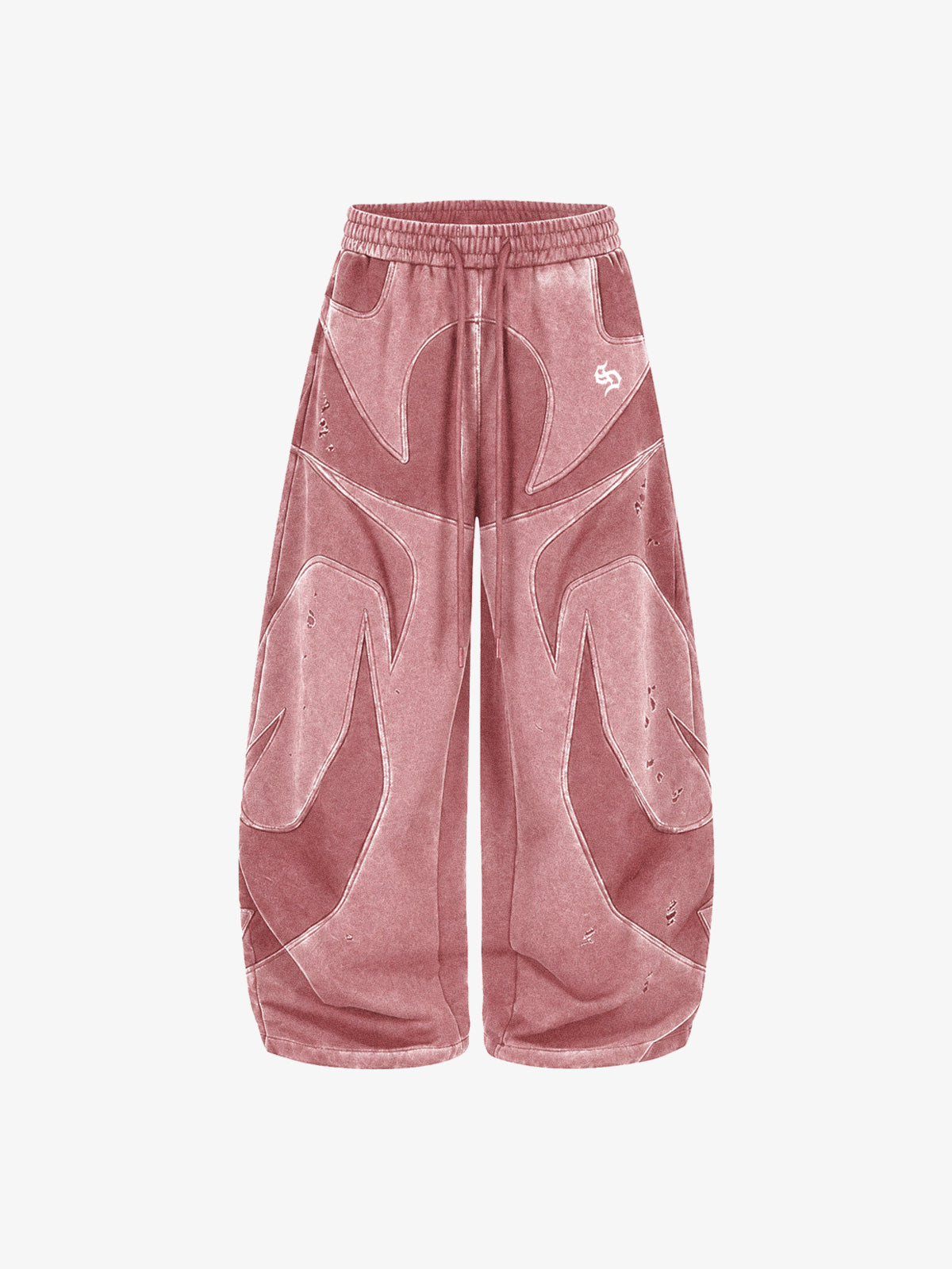 Washed Panel Detail Boxy Hoodie & Wide-Leg Sweatpants Set